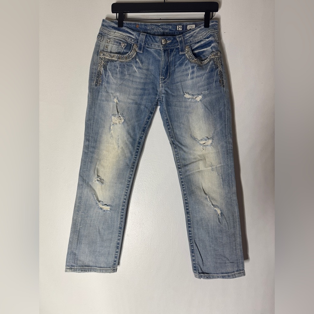 miss me‎ jeans 29 Signature Cropped Distressed